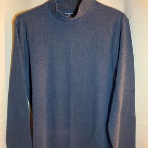 Lands' End Dark Gray Mockneck Classic Knit Shirt